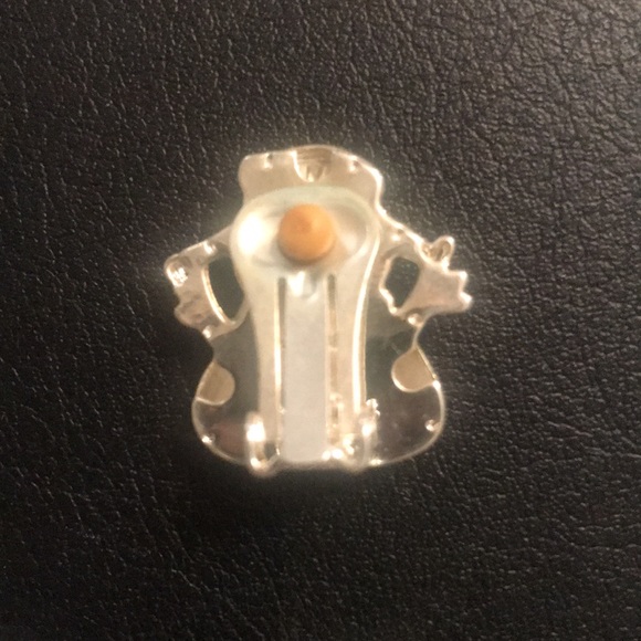 SNOWMAN BROOCH / pendant w matching earrings - Picture 4 of 6